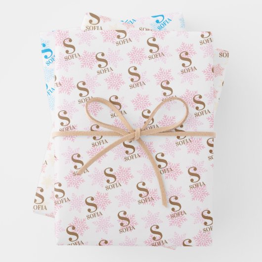 Individuelle Name Erstmaliges Weihnachtsgeschenk Geschenkpapier Set (Beispiel)