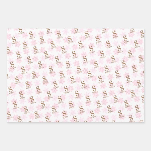 Individuelle Name Erstmaliges Weihnachtsgeschenk Geschenkpapier Set (Vorderseite)