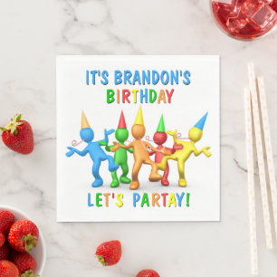 individuelle Name Es ist mein Geburtstag! Lass uns Serviette