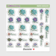 Individuelle Name-Etiketten für Aquarellfarben | S