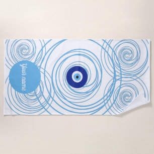 Individuelle Name Evil Eye Protection Summer Beach Strandtuch