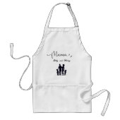 Individuelle Name Familie Silhouette Geschenk für  Schürze (Vorne)