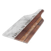 Individuelle Name Familienangebot Holz und Marmor Schneidebrett (Ecke)