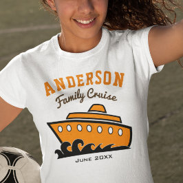 Individuelle Name Familienurlaub T-Shirt