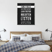 INDIVIDUELLE NAME FAMILY RULES Moderne Typografie  Leinwanddruck (Insitu (Schlafzimmer))