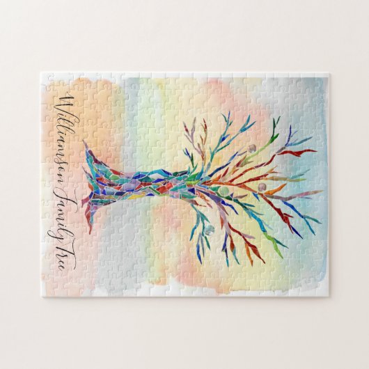 Individuelle Name Family Tree Puzzle (Horizontal)