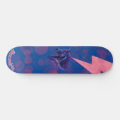 Individuelle Name Fantasy Einhorn Pink Lighting Skateboard (Horizontal)