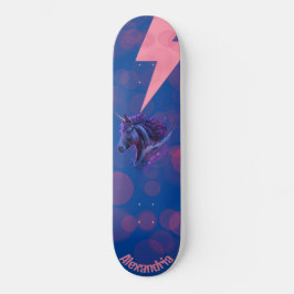 Individuelle Name Fantasy Einhorn Pink Lighting Skateboard