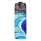 Individuelle Name Fantasy Ocean Wave Goddess Thermosbecher (Vorderseite)