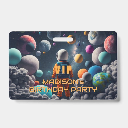 Individuelle Name Fantasy Space Kid Ausweis (Vorderseite)