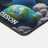 Individuelle Name Fantasy Space Kid Schreibtischunterlage (Ecke)