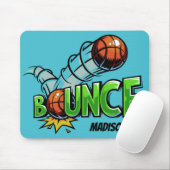 Individuelle Name & Farbe "Bounce" Basketballmouse Mousepad (Mit Mouse)