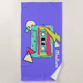 Individuelle Name & Farbe Casette Strandtuch Tape (Vorderseite)