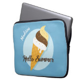 Individuelle Name & Farbe Eiscreme Hallo Laptop-Är Laptopschutzhülle (Vorderseite Links)