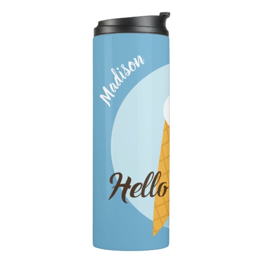 Individuelle Name & Farbe Eiscreme Thermosbecher (Nach links gedreht)