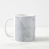 Individuelle Name/Farbe Eleganter weißer Marmor Kaffeetasse (Links)