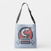 Individuelle Name & Farbe Fischtaschen Tragetaschen Mit Langen Trägern (Rückseite)