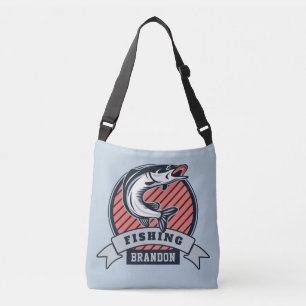 Individuelle Name & Farbe Fischtaschen Tragetaschen Mit Langen Trägern