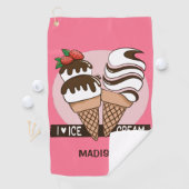 Individuelle Name & Farbe Ice Creme Lover Handtuch (Insitu)