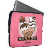 Individuelle Name & Farbe Ice Creme Lover Laptop-Ä Laptopschutzhülle (Vorne Rechts)