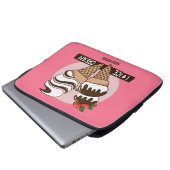 Individuelle Name & Farbe Ice Creme Lover Laptop-Ä Laptopschutzhülle (Vorne Knopf)