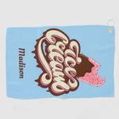 Individuelle Name & Farbe Ice Golfhandtuch (Horizontal)