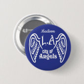 Individuelle Name & Farbe L.A. Flügelknopf Button (Vorne & Hinten)