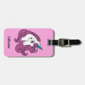 Individuelle Name & Farbe Niedlich Einhorngepäck Gepäckanhänger (Vorderseite horizontal)
