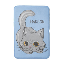 Individuelle Name & Farbe Niedliche Kittenbadermat Badematte