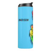 Individuelle Name & Farbe Rainbow Peace tumbler Thermosbecher (Nach links gedreht)