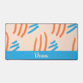 Individuelle Name Farbe Striche gemustert Schreibtischunterlage (Vorderseite)