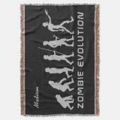 Individuelle Name & Farbe Zombie Evolution Decke w (Vorderseite Vertikal)