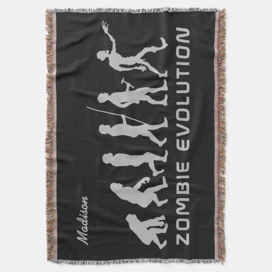 Individuelle Name & Farbe Zombie Evolution Decke w (Vorderseite Vertikal)