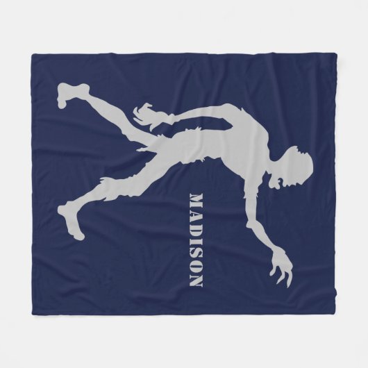 individuelle Name & Farbe Zombie Fleecedecke (Vorderseite (Horizontal))