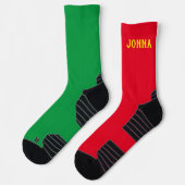 Individuelle Name Farben Weihnachtssocken, Persona Socken (Links)