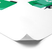 Individuelle Name Farbenfroh Recycelnd Garbage Tru Poster (Ecke)