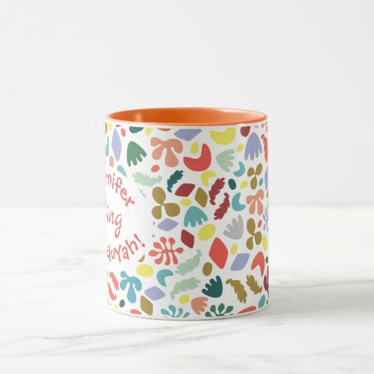 Individuelle Name-Farbenfroh Tasse (Zentrum)