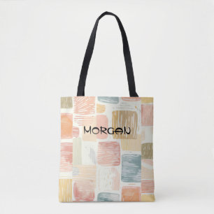 Individuelle Name Farbenfrohe Abstrakt Totasche Tasche