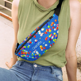 Individuelle Name, farbenfrohe Balloons - Hintergr Bauchtasche