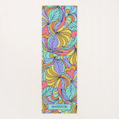 Individuelle Name Farbenfrohe Doodles reversibel Y Yogamatte (Rückseite)