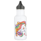 Individuelle Name Farbenfrohe Einhorn Edelstahlflasche (Links)
