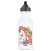 Individuelle Name Farbenfrohe Einhorn Edelstahlflasche (Rechts)