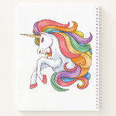 Individuelle Name Farbenfrohe Einhorn Notizblock (Rückseite)
