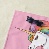 Individuelle Name Farbenfrohe Einhorn Strandtuch (Beispiel)
