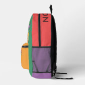 Individuelle Name Farbenfrohe Einhörner Bedruckter Rucksack (Rechts)