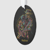 Individuelle Name Farbenfrohe Jazz Player-Ornament Ornament (Vorderseite)