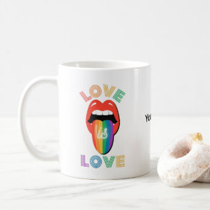 Individuelle Name farbenfrohe LGBTQ Monat Kaffeetasse