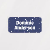 Individuelle Name | Farbenfrohe Punkte Kleidung Ki Etiketten (Design 1)