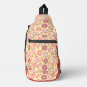 Individuelle Name Farbenfrohe Zitrusmuster Crossbody Bag (Vorderseite)