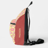 Individuelle Name Farbenfrohe Zitrusmuster Crossbody Bag (Rechts)